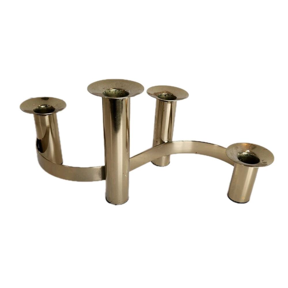 Swedish Modern Style 4 Candle Holder Candelabra Centerpiece Josef Frank Style